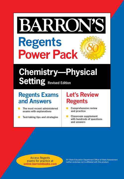 Book cover of Regents Chemistry--Physical Setting Power Pack Revised Edition: The Physical Setting (4) (Barron's Regents NY)