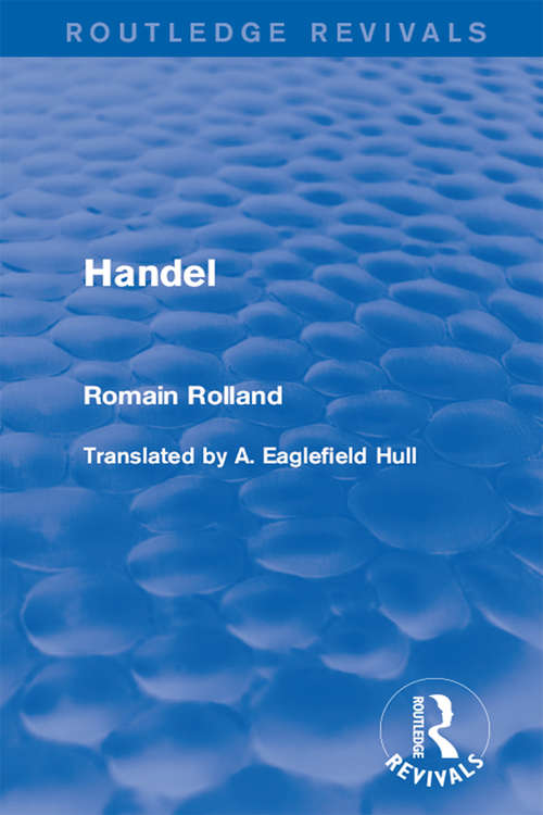 Book cover of Handel (Routledge Revivals)