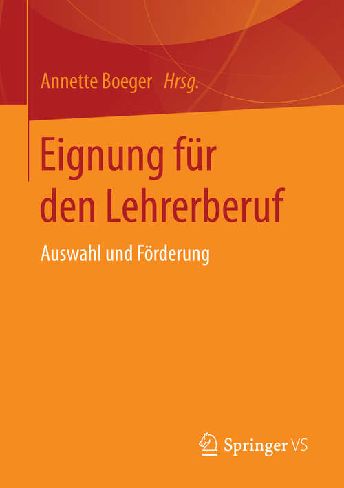 Book cover of Eignung für den Lehrerberuf