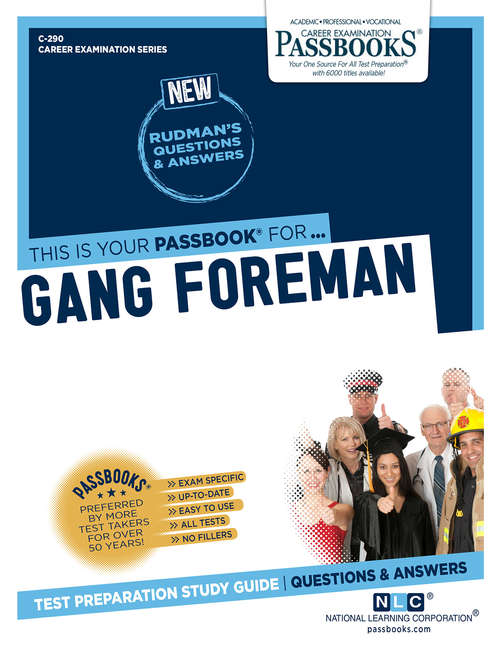 Book cover of Gang Foreman: Passbooks Study Guide (Career Examination Series)