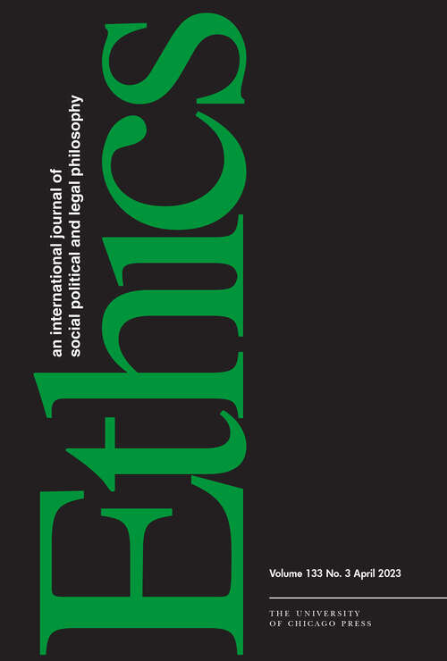 Book cover of Ethics, volume 133 number 3 (April 2023)