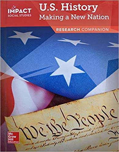 Book cover of Impact Social Studies: U.S. History: Making a New Nation, Grade 5, Research Companion