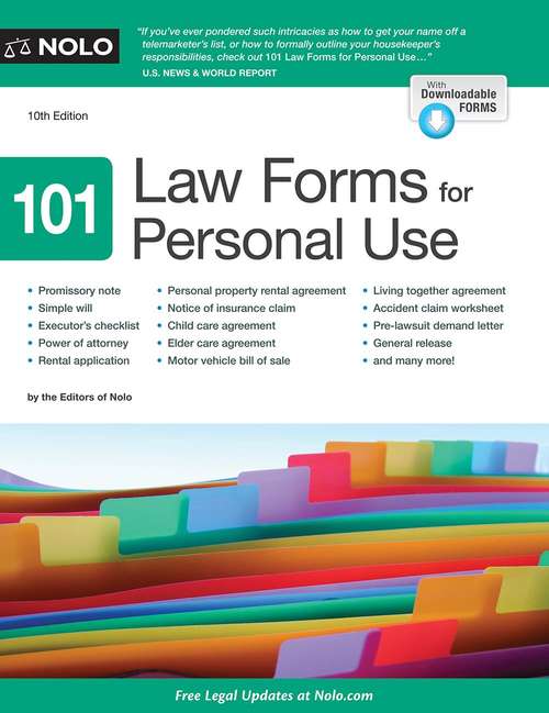 Book cover of 101 Law Forms for Personal Use