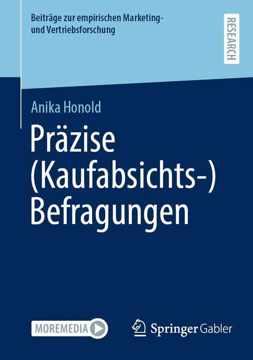 Book cover of Präzise (1. Aufl. 2023) (Beiträge zur empirischen Marketing- und Vertriebsforschung)