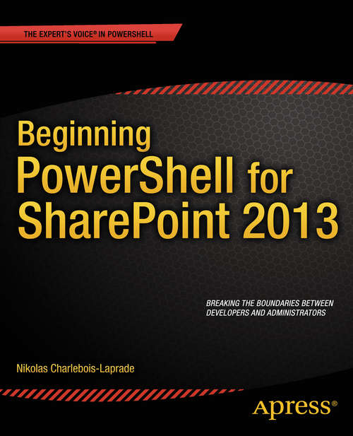 Book cover of Beginning PowerShell for SharePoint 2013