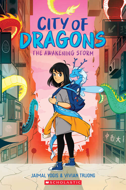 Book cover of The Awakening Storm: A Graphic Novel (City of Dragons #1)