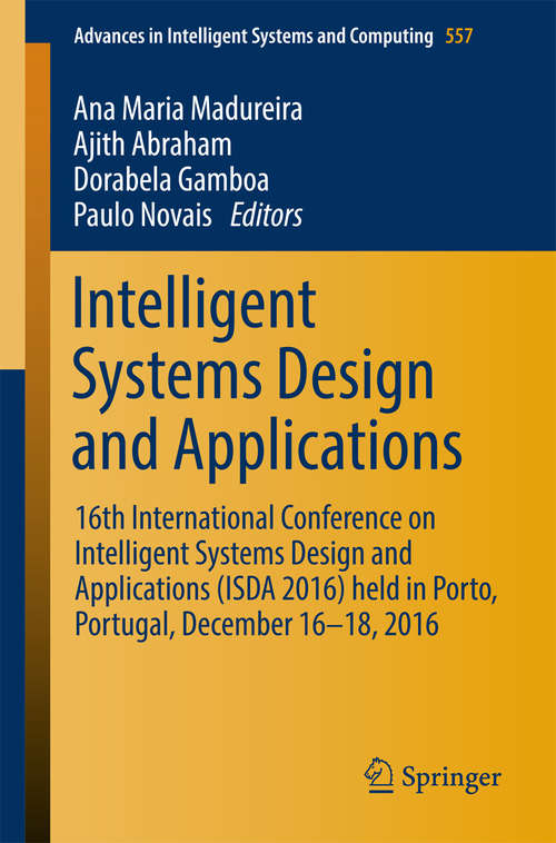 Intelligent Systems Design and Applications