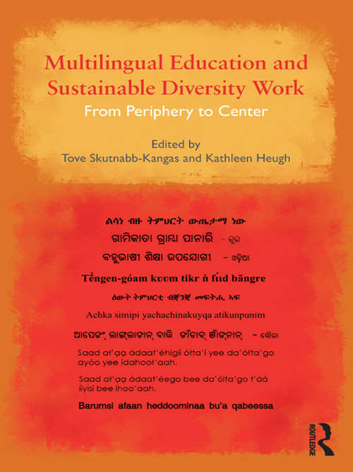 Book cover of Multilingual Education and Sustainable Diversity Work: From Periphery to Center