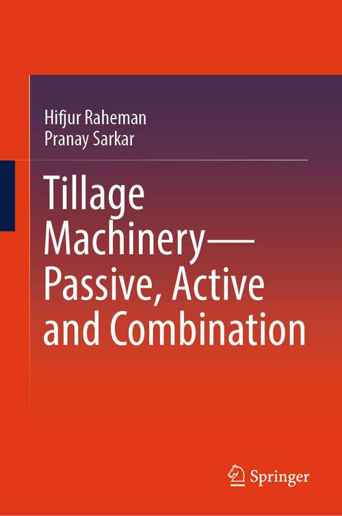 Book cover of Tillage Machinery—Passive, Active and Combination (1st ed. 2024)