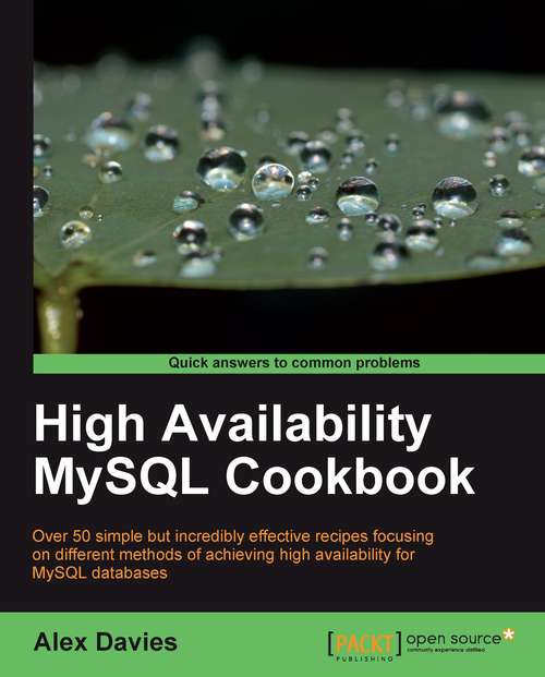 Book cover of High Availability MySQL Cookbook