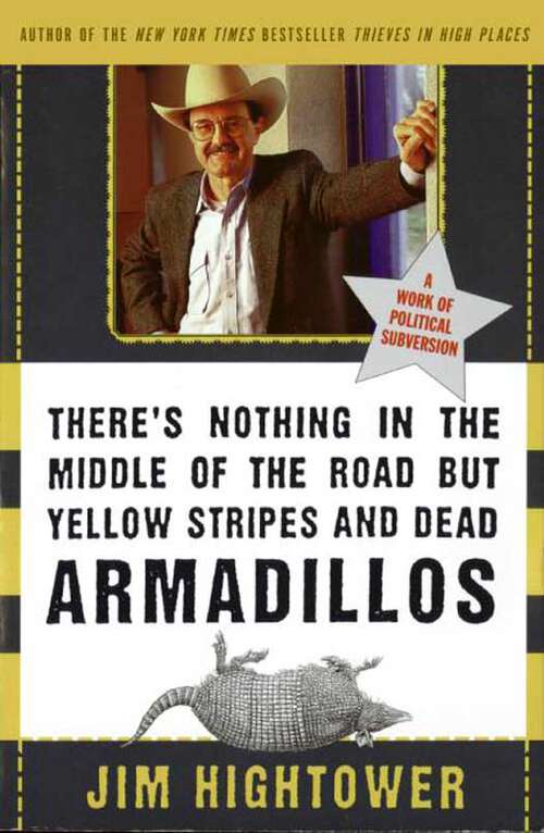 Book cover of There's Nothing in the Middle of the Road but Yellow Stripes and Dead Armadillos: A Work of Political Subversion