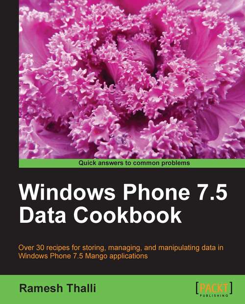Book cover of Windows Phone 7.5 Data Cookbook