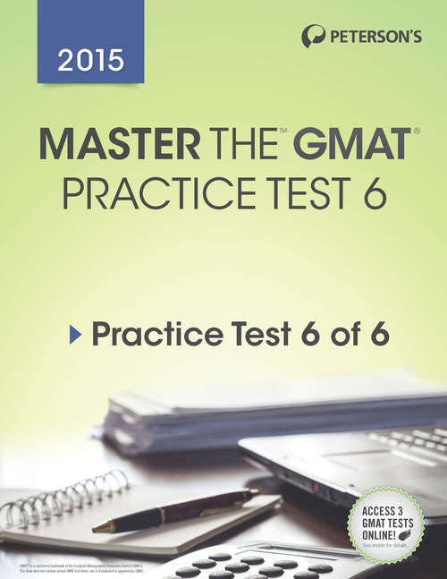 Book cover of Master the GMAT 2015: Prac Test 6 of 6