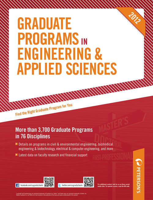 Book cover of Peterson's Graduate Programs in Engineering & Applied Sciences 2012