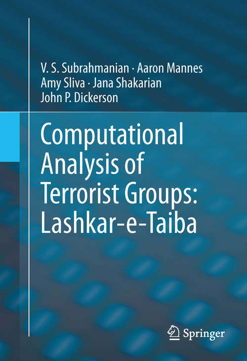Book cover of Computational Analysis of Terrorist Groups: Lashkar-e-Taiba