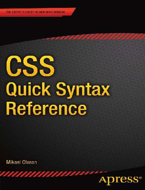 Book cover of CSS Quick Syntax Reference Guide