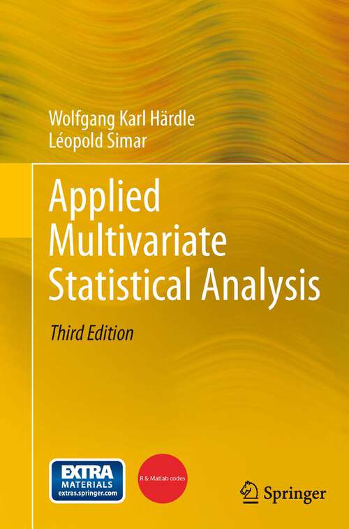 Book cover of Applied Multivariate Statistical Analysis