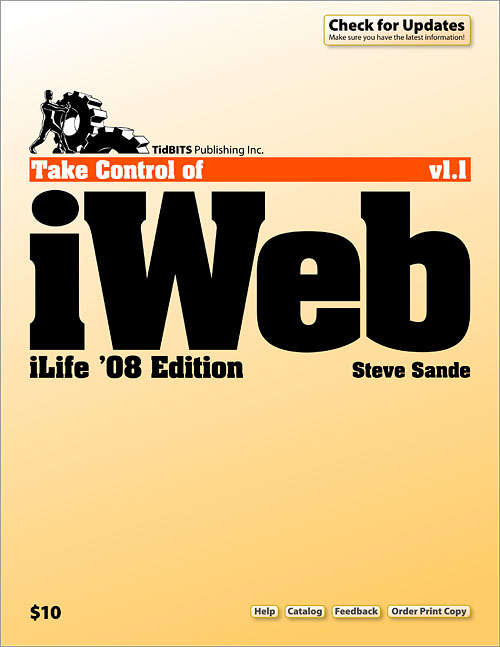 Book cover of Take Control of iWeb: iLife '08