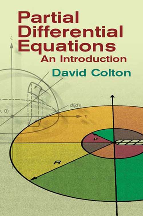 Book cover of Partial Differential Equations: An Introduction (Dover Books on Mathematics: No. 42)