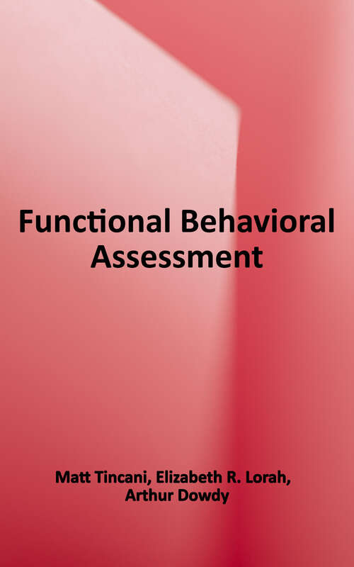 Book cover of Functional Behavioral Assessment