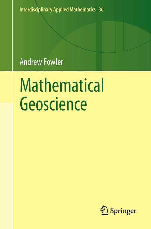 Book cover of Mathematical Geoscience