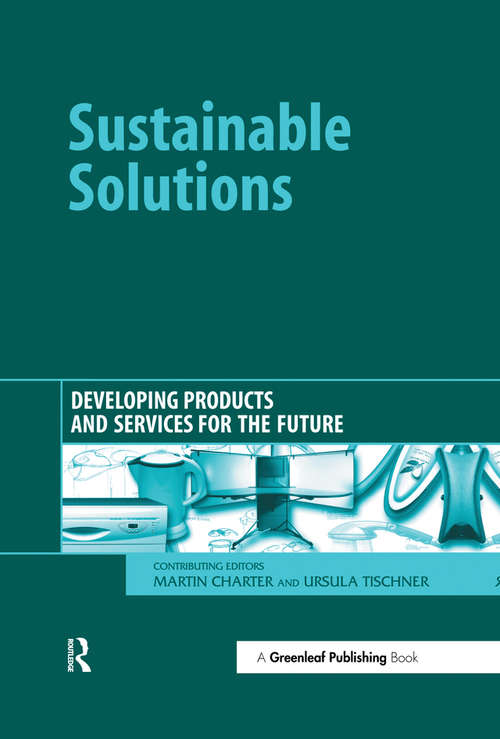 Book cover of Sustainable Solutions: Developing Products and Services for the Future
