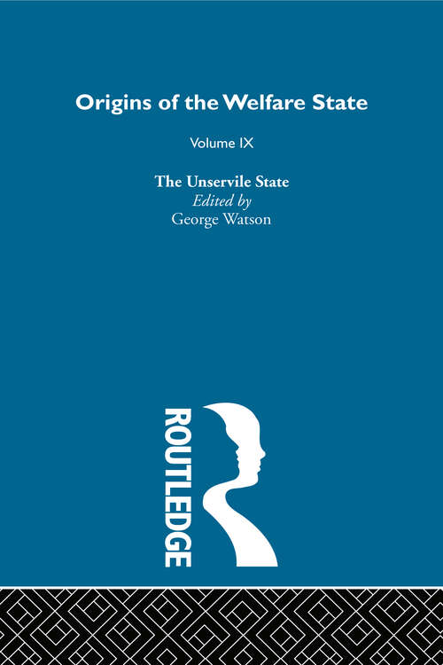 Book cover of Origins of the Welfare State V9