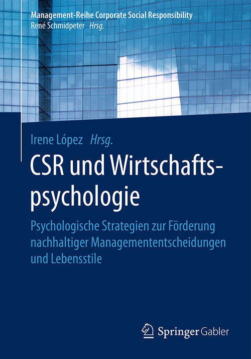 Book cover of CSR und Wirtschaftspsychologie