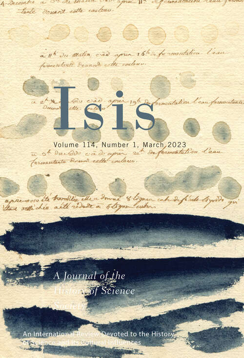 Book cover of Isis, volume 114 number 1 (March 2023)
