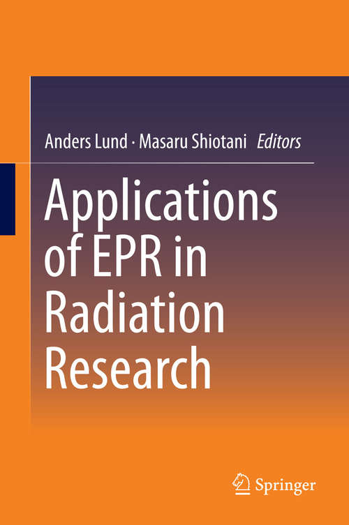 Book cover of Applications of EPR in Radiation Research