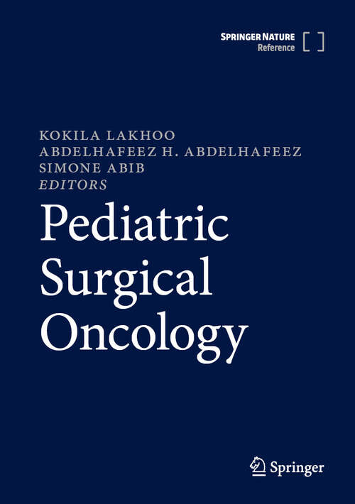 Book cover of Pediatric Surgical Oncology