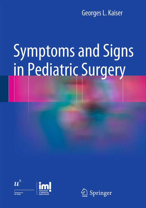 Book cover of Symptoms and Signs in Pediatric Surgery