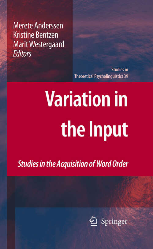 Book cover of Variation in the Input