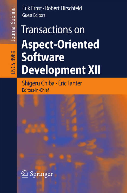 Book cover of Transactions on Aspect-Oriented Software Development XII