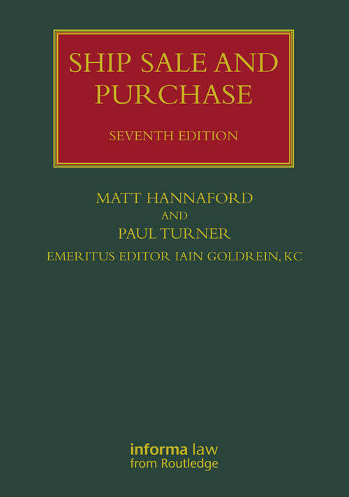 Book cover of Ship Sale and Purchase (Lloyd's Shipping Law Library)