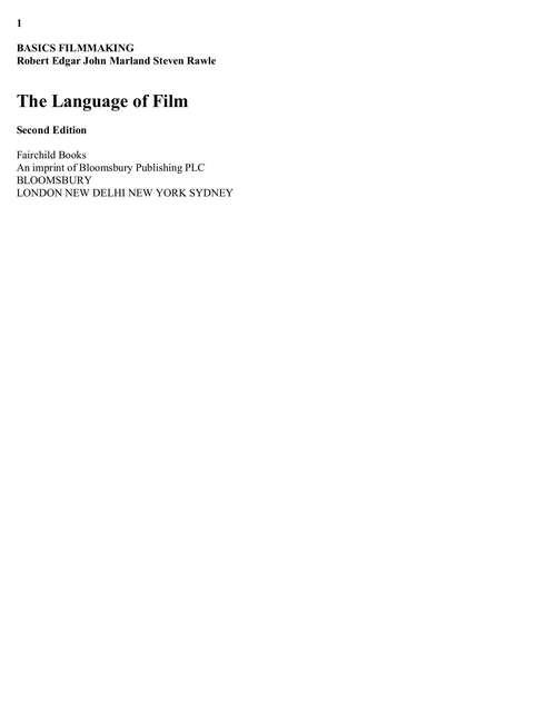 Book cover of The Language Of Film (2) (Basics Film-making Ser.)