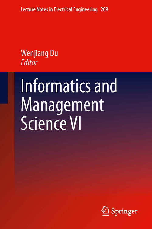 Book cover of Informatics and Management Science V