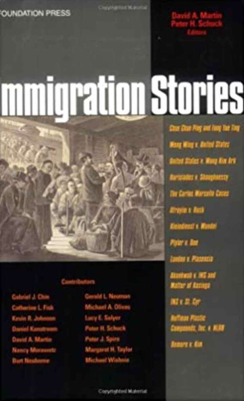 Book cover of Immigration Law Stories (Law Stories Ser.)