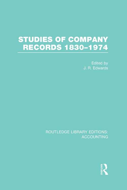 Cover image of Studies of Company Records