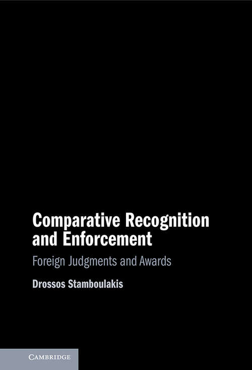 Book cover of Comparative Recognition and Enforcement: Foreign Judgments and Awards