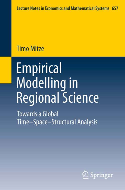 Book cover of Empirical Modelling in Regional Science