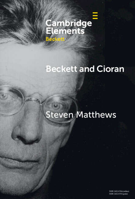 Book cover of Beckett and Cioran (Elements in Beckett Studies)