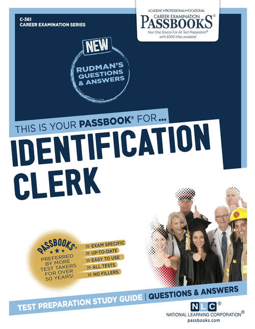 Book cover of Identification Clerk: Passbooks Study Guide (Career Examination Series)