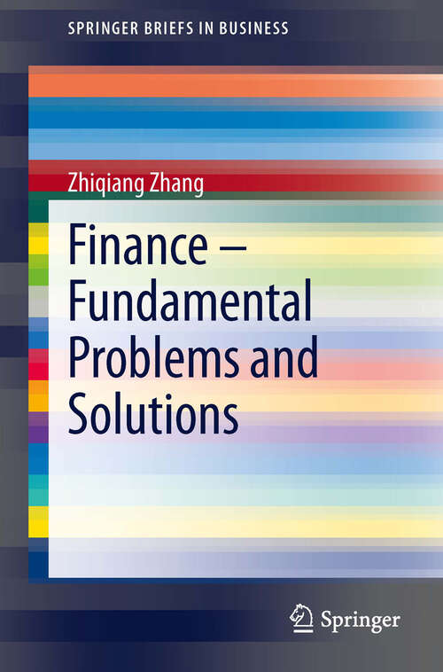 Book cover of Finance – Fundamental Problems and Solutions