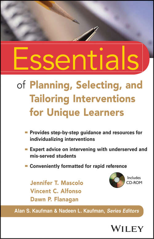 Book cover of Essentials of Planning, Selecting, and Tailoring Interventions for Unique Learners