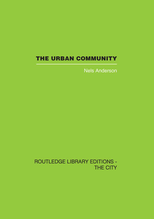 Book cover of The Urban Community: A World Perspective