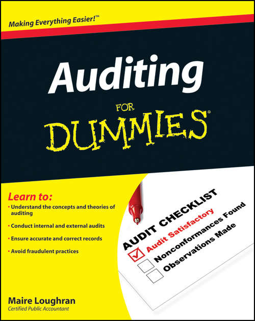 Book cover of Auditing For Dummies
