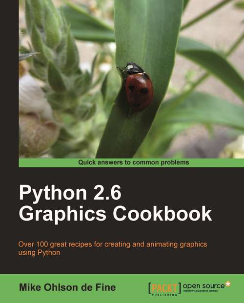 Book cover of Python 2.6 Graphics Cookbook