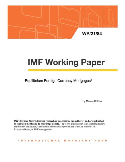 Book cover of Equilibrium Foreign Currency Mortgages