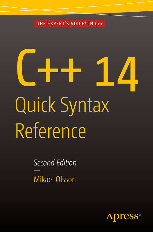Book cover of C++ 14 Quick Syntax Reference